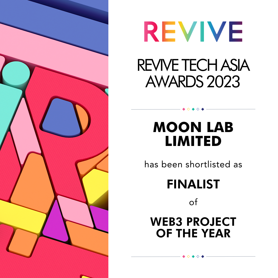 news card - A Finalist for Web3 Project of the Year at the Revive Tech Asia Awards 2023